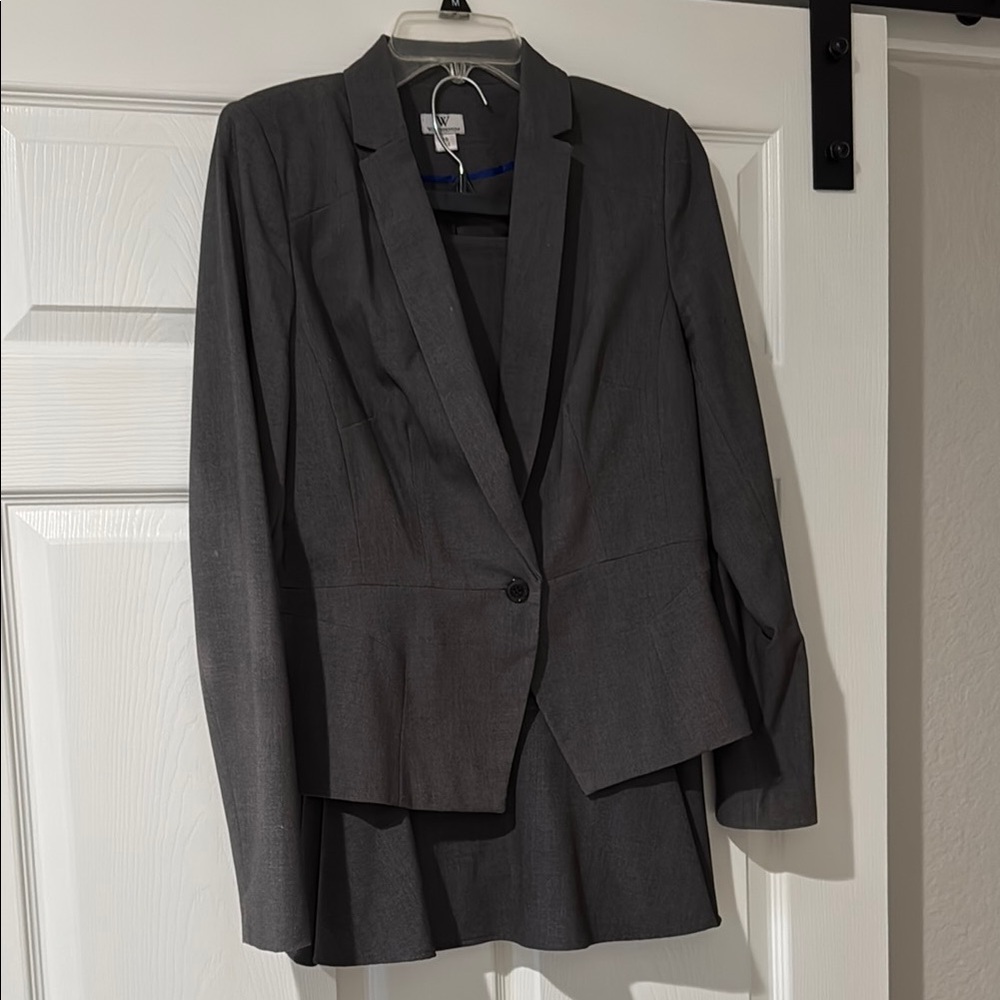Worthington Gray Blazer Classic Tailoring Suit Jacket